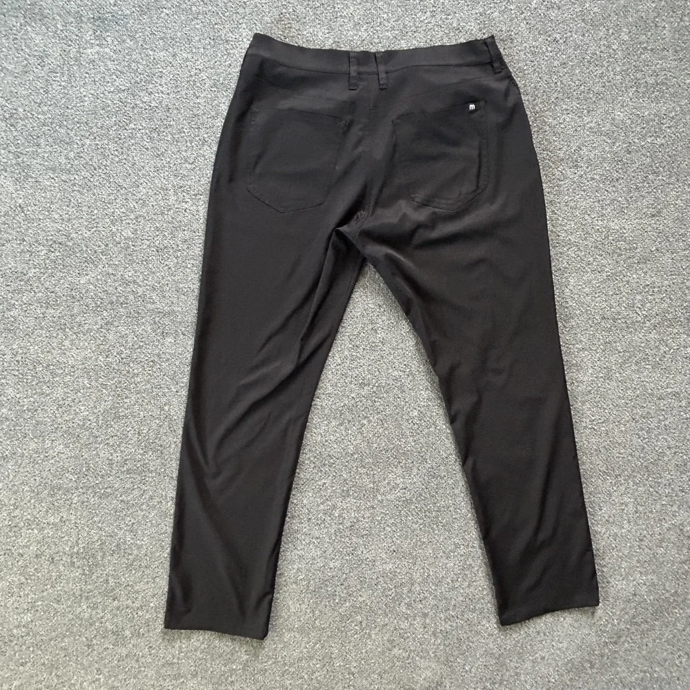 TravisMathew Pants Mens 36 Black Performance Golf 5 Pocket Stretch Polyester‎